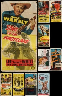 5a318 LOT OF 10 FOLDED THREE-SHEETS 1940s-1960s great images from a variety of different movies!
