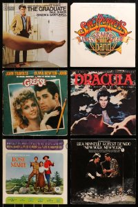 5a685 LOT OF 6 33 1/3 RPM MOVIE SOUNDTRACK RECORDS 1950s-1970s The Graduate, Grease & more!