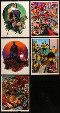 5a268 LOT OF 5 SAL Q COLOR 11X14 PRINTS 1970s-1980s great artwork with nudity & superheroes!