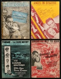 5a234 LOT OF 4 HUMPHREY BOGART MOVIE SHEET MUSIC 1940s-1950s Casablanca, Caine Mutiny & more!