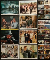 5a356 LOT OF 40 COLOR 8X10 STILLS AND MINI LOBBY CARDS 1960s-1970s a variety of movie scenes!