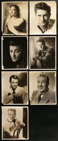 5a418 LOT OF 7 PORTRAIT 8X10 STILLS BY ERNEST BACHRACH 1950s Cary Grant, Linda Darnell, Mitchum!