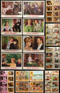 5a088 LOT OF 60 LOBBY CARDS 1950s-1960s complete sets from a variety of different movies!