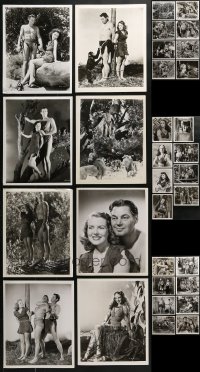 5a462 LOT OF 32 TARZAN 8X10 REPRO PHOTOS 1980s Johnny Weissmuller, Maureen O'Sullivan & more!