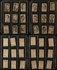 5a274 LOT OF 18 CIGARETTE CARDS 1930s portraits of top stars with biographies on the backs!