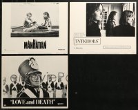 5a139 LOT OF 3 WOODY ALLEN MOVIE LOBBY CARDS 1970s Manhattan, Interiors, Love and Death!