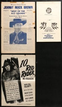 5a191 LOT OF 1 UNCUT AND 2 CUT PRESSBOOKS 1940s-1960s advertising a variety of different movies!