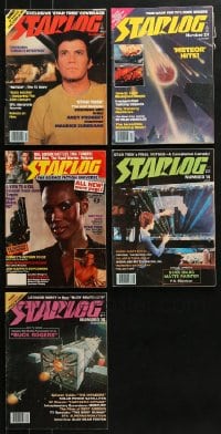 5a256 LOT OF 5 STARLOG MAGAZINES 1970s-1980s great images & articles for science fiction fans!