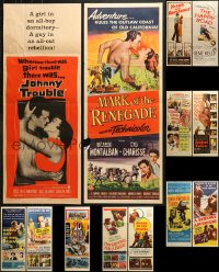 5a499 LOT OF 13 FORMERLY FOLDED MOSTLY 1950S INSERTS 1950s great images from a variety of movies!