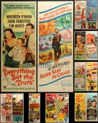 5a497 LOT OF 15 FORMERLY FOLDED MOSTLY 1950S INSERTS 1950s great images from a variety of movies!