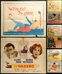 5a544 LOT OF 10 FORMERLY FOLDED HALF-SHEETS 1930s-1960s great images from a variety of movies!