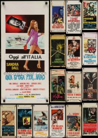 5a504 LOT OF 20 FORMERLY FOLDED ITALIAN LOCANDINAS 1960s-1970s cool movie images!