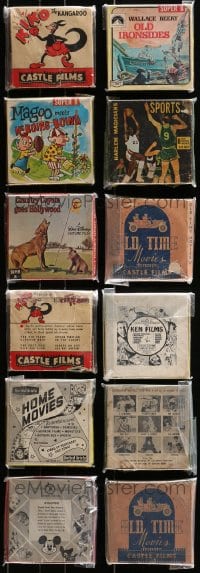 5a267 LOT OF 6 8MM FILMS 1960s Mr. Magoo, Kirko the Kangaroo, Old Ironsides, sports & more!