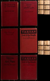 5a306 LOT OF 6 TARZAN HARDCOVER BOOKS 1940s Grosset & Dunlap editions, Edgar Rice Burroughs!