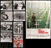 5a075 LOT OF 1 FOLDED ONE-SHEET, 1 PROGRAM, AND 7 8X10 STILLS FROM OH WHAT A LOVELY WAR 1969 cool!