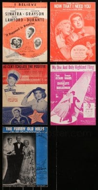5a233 LOT OF 5 SHEET MUSIC 1930s-1940s It Happened in Brooklyn, Barkleys of Broadway & more!
