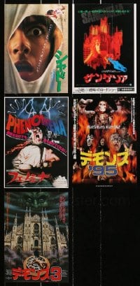 5a447 LOT OF 5 ITALIAN HORROR JAPANESE CHIRASHI POSTERS 1980s-1990s cool scary images!