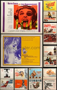 5a515 LOT OF 24 UNFOLDED HALF-SHEETS 1960s great images from a variety of movies!