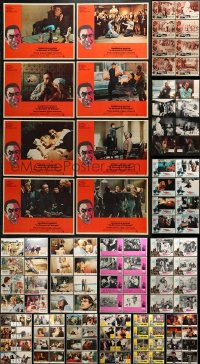 5a076 LOT OF 128 LOBBY CARDS 1960s-1980s complete sets from a variety of different movies!