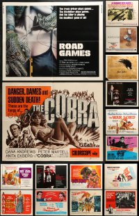 5a527 LOT OF 17 FORMERLY FOLDED HALF-SHEETS 1970s great images from a variety of movies!