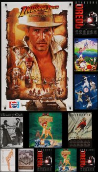 5a580 LOT OF 13 UNFOLDED MISCELLANEOUS POSTERS 1980s-2010s a variety of cool movie images!