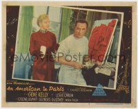 5b168 AMERICAN IN PARIS LC #6 1951 Nina Foch looks at angry artist Gene Kelly by his painting!