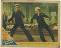 5b169 ANCHORS AWEIGH LC #2 1945 toe-tapping twosome Frank Sinatra & Gene Kelly in sailor suits!
