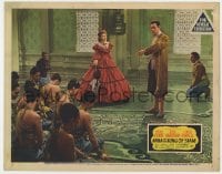 5b173 ANNA & THE KING OF SIAM LC 1946 Irene Dunne stares at Rex Harrison ordering his servants!