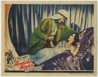 5b181 ARABIAN NIGHTS LC 1942 best romantic close up of Jon Hall leaning over sexiest Maria Montez!