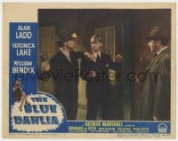 5b230 BLUE DAHLIA LC #6 1946 great image of Alan Ladd about to get punched by Walter Sande!
