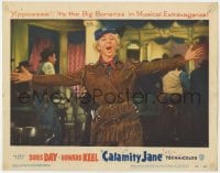 5b252 CALAMITY JANE LC #7 1953 great close up of Doris Day wearing buckskin & singing!