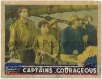 5b259 CAPTAINS COURAGEOUS LC 1937 Spencer Tracy, Freddie Bartholomew & Lionel Barrymore on deck!
