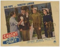 5b268 CAUGHT IN THE DRAFT LC 1941 bandaged soldier Bob Hope with pretty Dorothy Lamour!