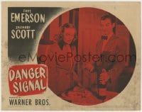 5b300 DANGER SIGNAL LC 1945 Zachary Scott prepares dinner and drinks for suspicious Faye Emerson!