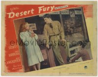 5b311 DESERT FURY LC #4 1947 Burt Lancaster eyes sexy Lizabeth Scott while getting a shine!