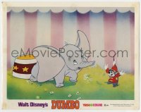 5b346 DUMBO LC R1972 Disney circus elephant classic, close up with Timothy Q. Mouse!