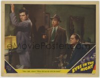 5b367 EYES IN THE NIGHT LC 1942 blind Edward Arnold & Friday the dog make the bad guy talk!