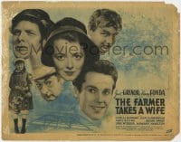 5b046 FARMER TAKES A WIFE TC 1935 Janet Gaynor, Henry Fonda, Charles Bickford, Summerville, Devine!