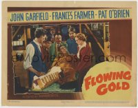 5b383 FLOWING GOLD LC 1940 Frances Farmer & others around Pat O'Brien with his leg in a splint!