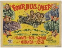 5b052 FOUR JILLS IN A JEEP TC 1944 Kay Francis, Carole Landis, Martha Raye, Jimmy Dorsey, WWII!
