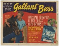 5b054 GALLANT BESS TC 1947 great close up of Marshall Thompson with Bess the horse!