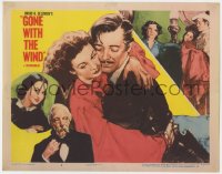 5b426 GONE WITH THE WIND LC #4 R1954 art of Clark Gable, Vivien Leigh & Olivia De Havilland!