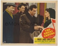 5b440 GREAT CARUSO LC #8 1951 close up of singer Mario Lanza greeting pretty Ann Blyth!