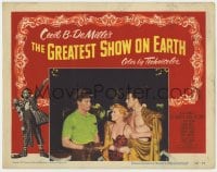 5b445 GREATEST SHOW ON EARTH LC #2 1952 DeMille circus classic,Charlton Heston, Cornel Wilde!