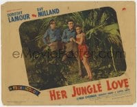 5b460 HER JUNGLE LOVE LC 1938 sexy tropical island girl Dorothy Lamour in sarong, Ray Milland