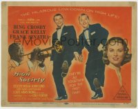 5b063 HIGH SOCIETY TC 1956 Frank Sinatra, Bing Crosby, Grace Kelly & Louis Armstrong with trumpet!