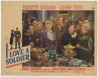5b481 I LOVE A SOLDIER LC #2 1944 Paulette Goddard, Sonny Tufts & others celebrating at party!