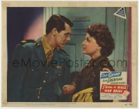 5b485 I WAS A MALE WAR BRIDE LC #5 1949 close up of Cary Grant glaring at beautiful Ann Sheridan!