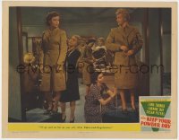 5b510 KEEP YOUR POWDER DRY LC 1945 Lana Turner & Laraine Day geting uniforms adjusted!
