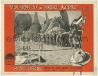 5b541 LIVES OF A BENGAL LANCER LC R1958 Gary Cooper & soldiers standing by cool rock formations!